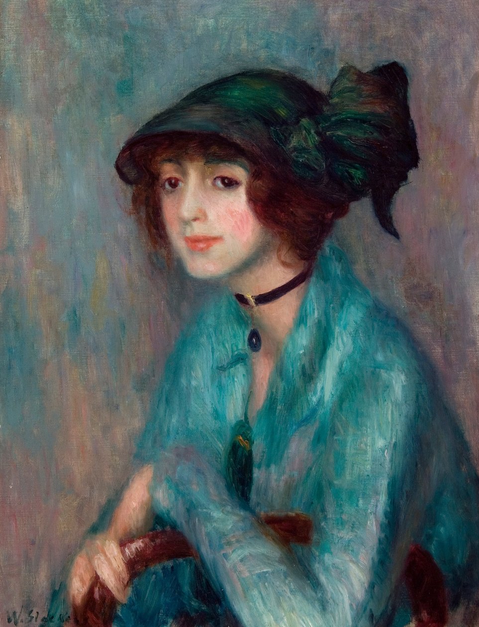 De brunette door William James Glackens