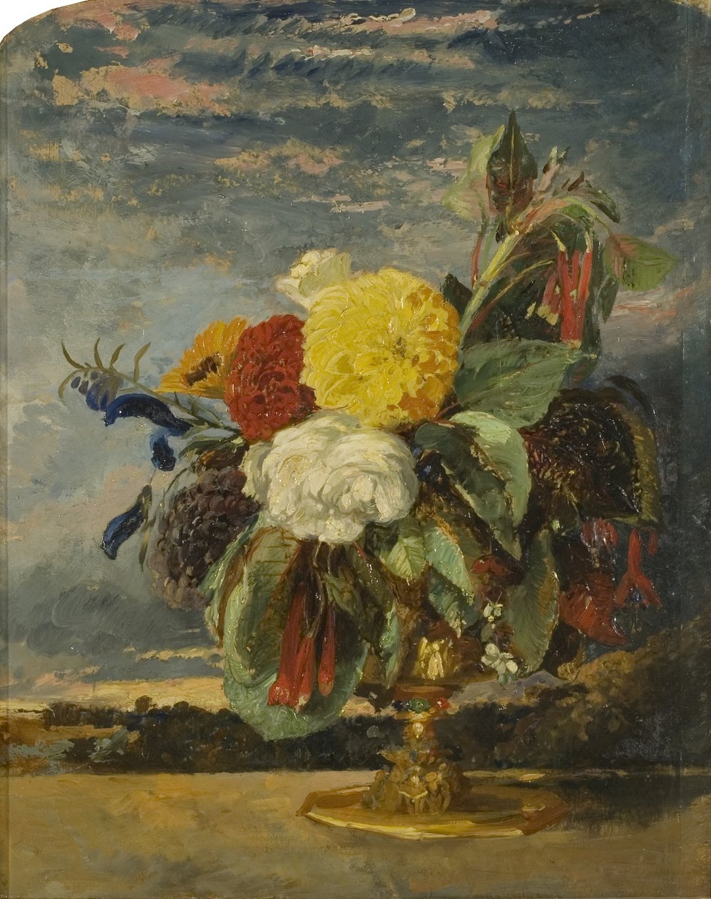 Bloemenstuk door William James Muller