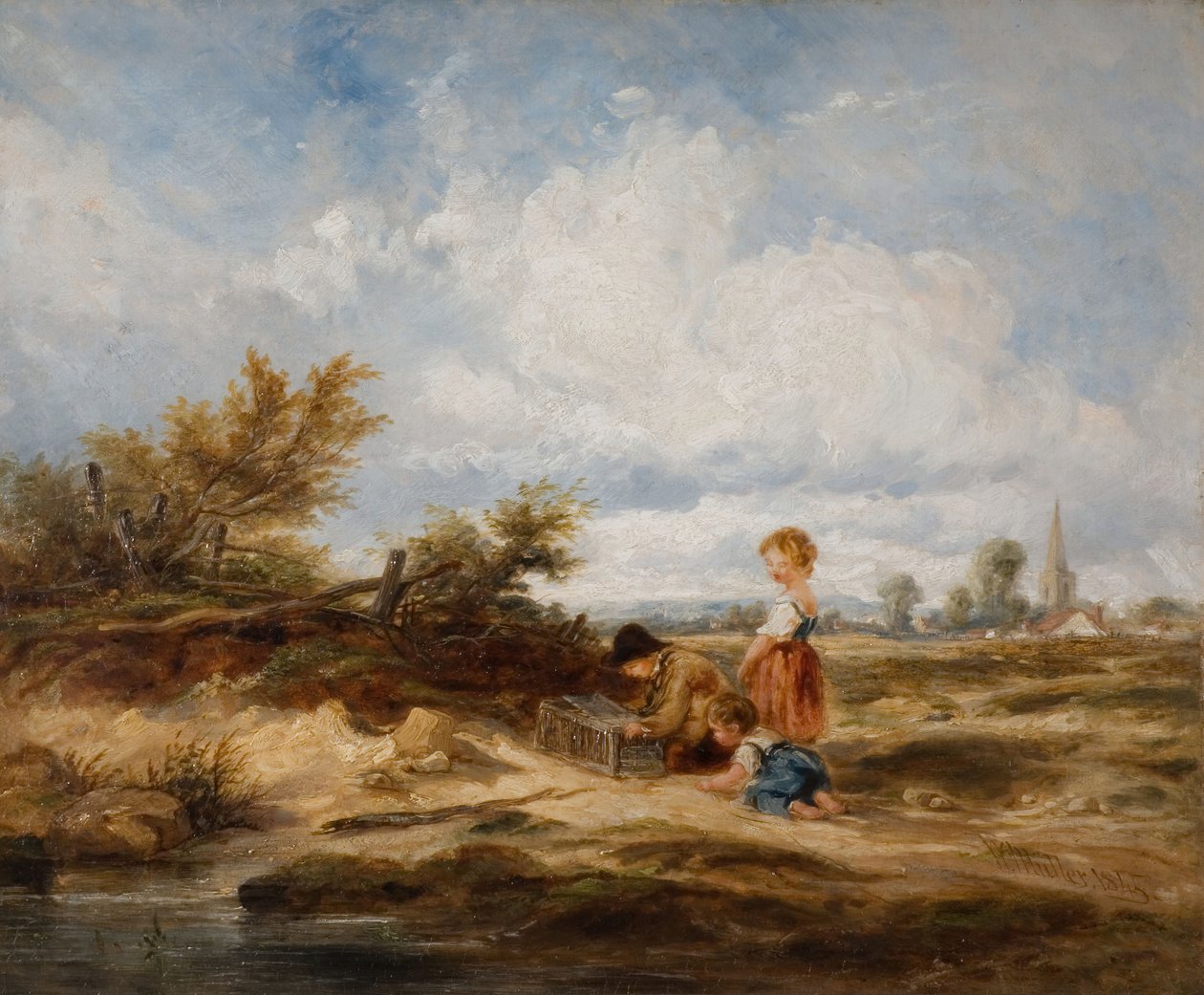 Hampstead Heath - De vogelval door William James Muller