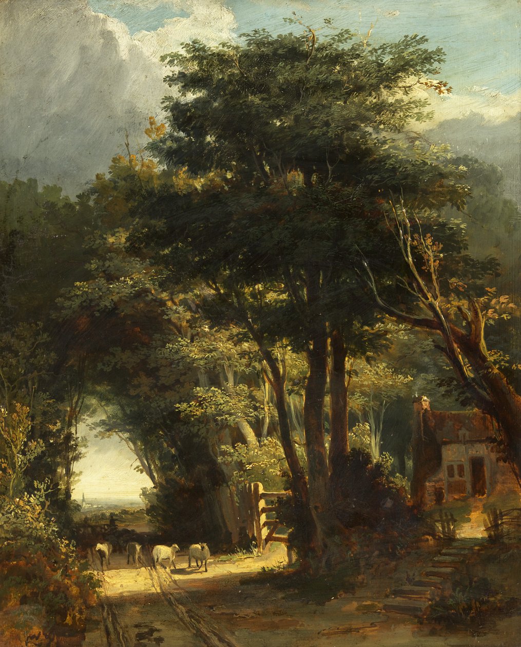 Landschap met de Franse Kerk in de Verte door William James Muller