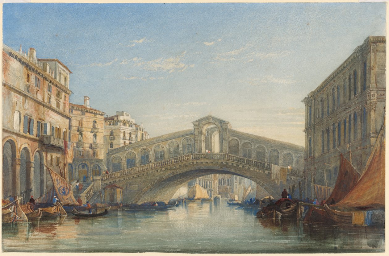 De Rialtobrug, Venetië door William James Muller