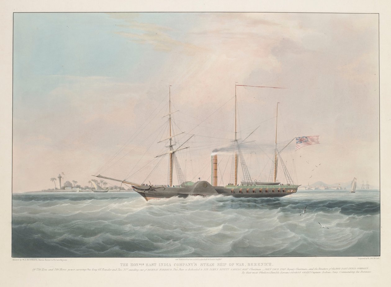 Het stoomschip van de Oost-Indische Compagnie, 'Berenice'