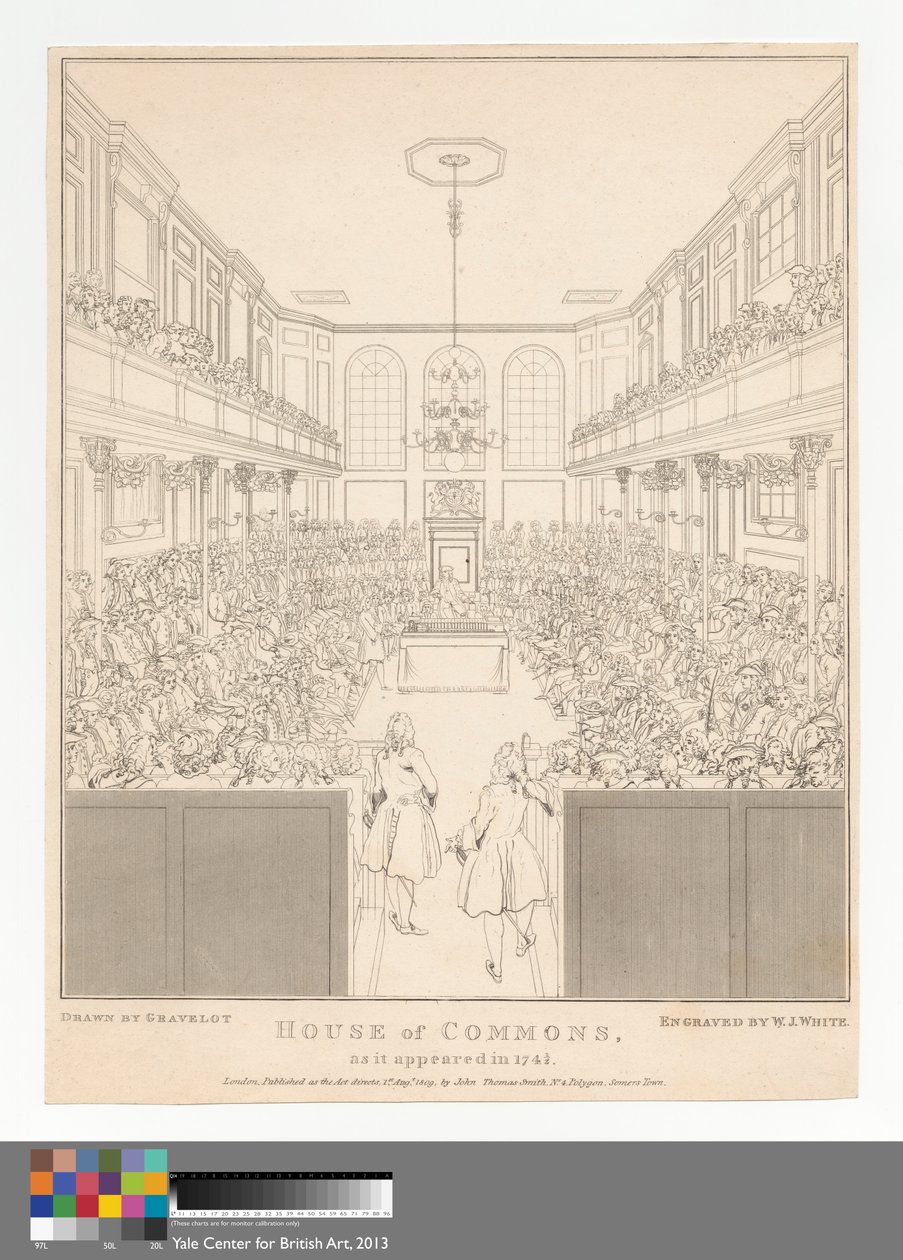House of Commons, zoals het verscheen in 1741-2 door William Johnstone White