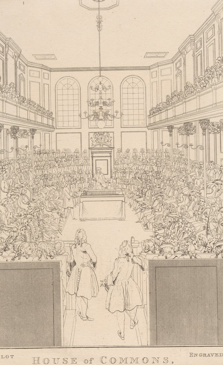 House of Commons, zoals het verscheen in 1741-2 door William Johnstone White