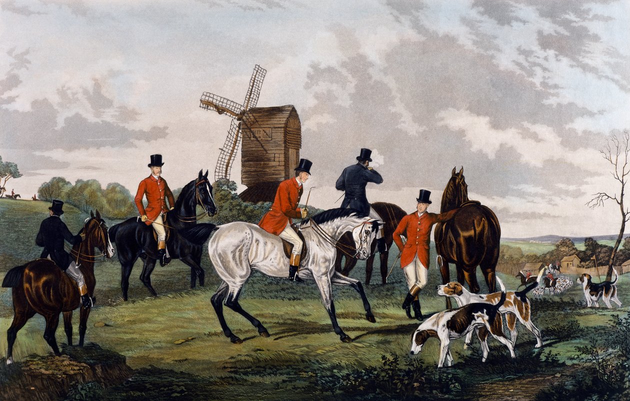 Verzamelen voor de vossenjacht door William Joseph (after) Shayer