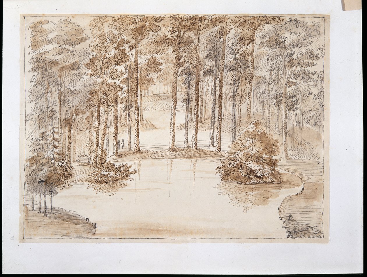 Chiswick, ontwerp voor de aanleg van een waterbos tuin door William Kent