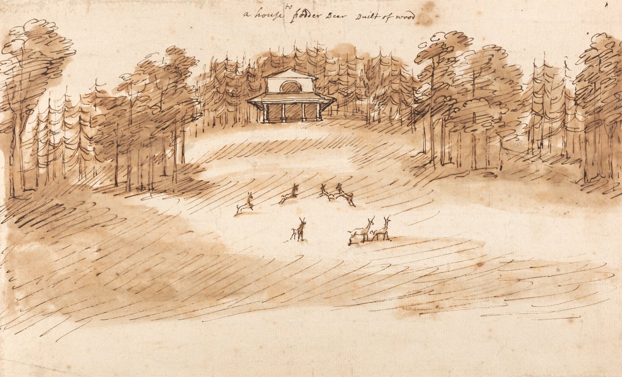Ontwerp voor een Paviljoen in een Hertenpark door William Kent