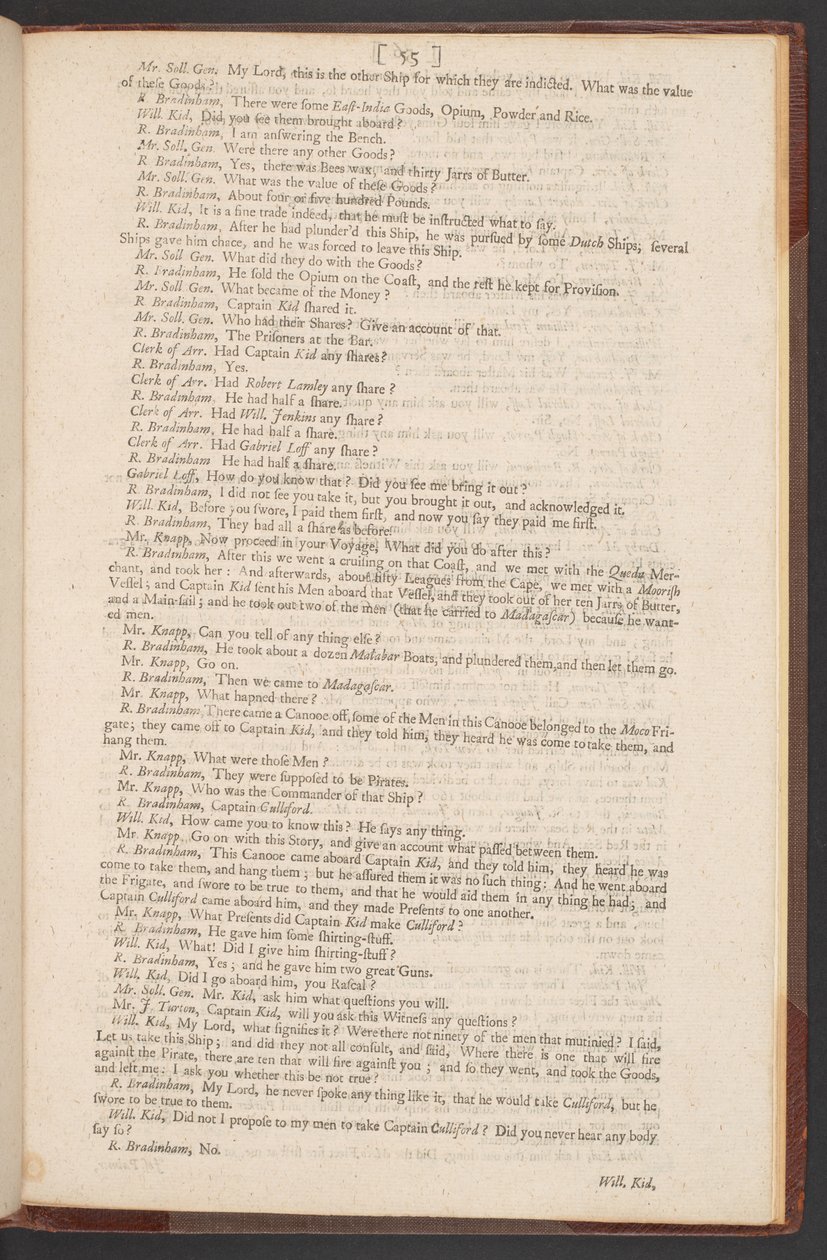 De aanklacht, het proces en de veroordeling van kapitein William Kidd, voor moord en piraterij door William Kidd