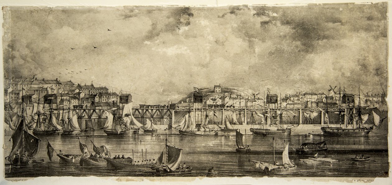 De inauguratie van Stanhope en Tyne Drops, South Shields, september 1834 door William Kidd