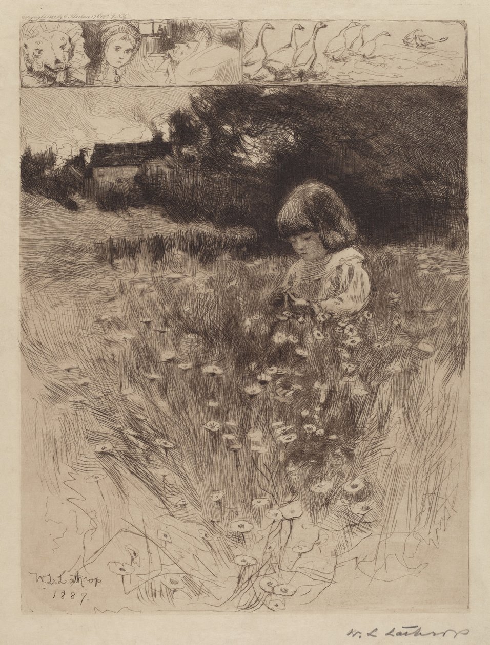 Roodkapje door William Langson Lathrop