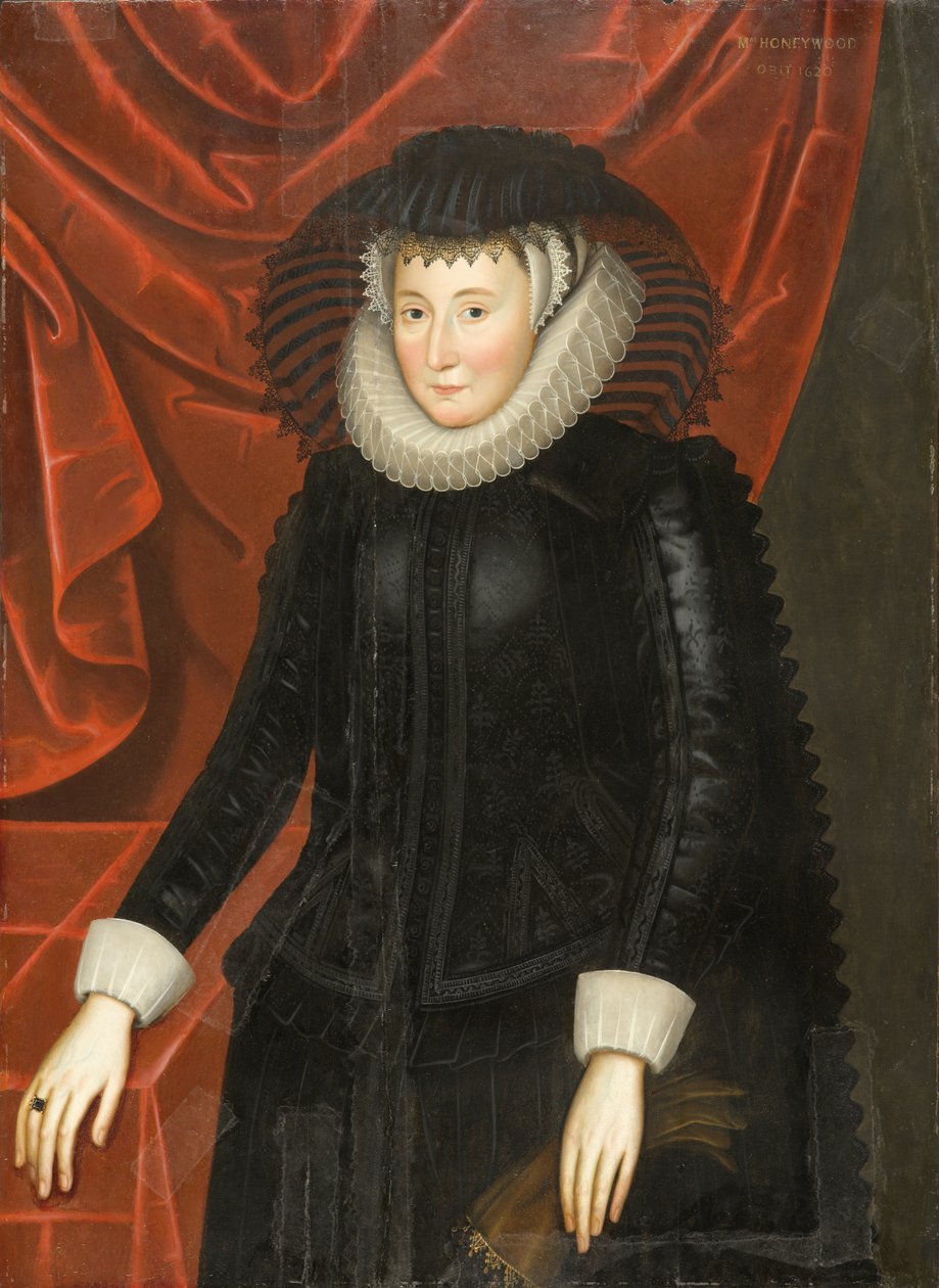 Portret van Lady Katherine Smythe Scott (circa 1564-1616), circa 1625 door William Larkin