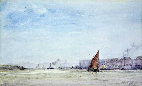 Chatham Werf door William Lionel Wyllie