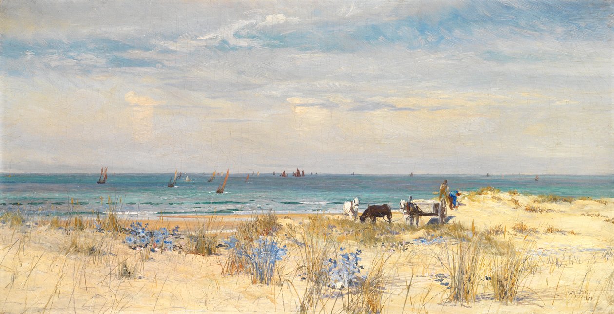 Oogsten van het land en de zee, 1873 door William Lionel Wyllie