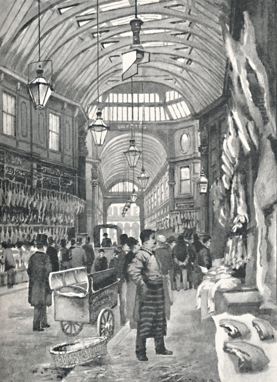 Leadenhall Market, 1891 door William Luker