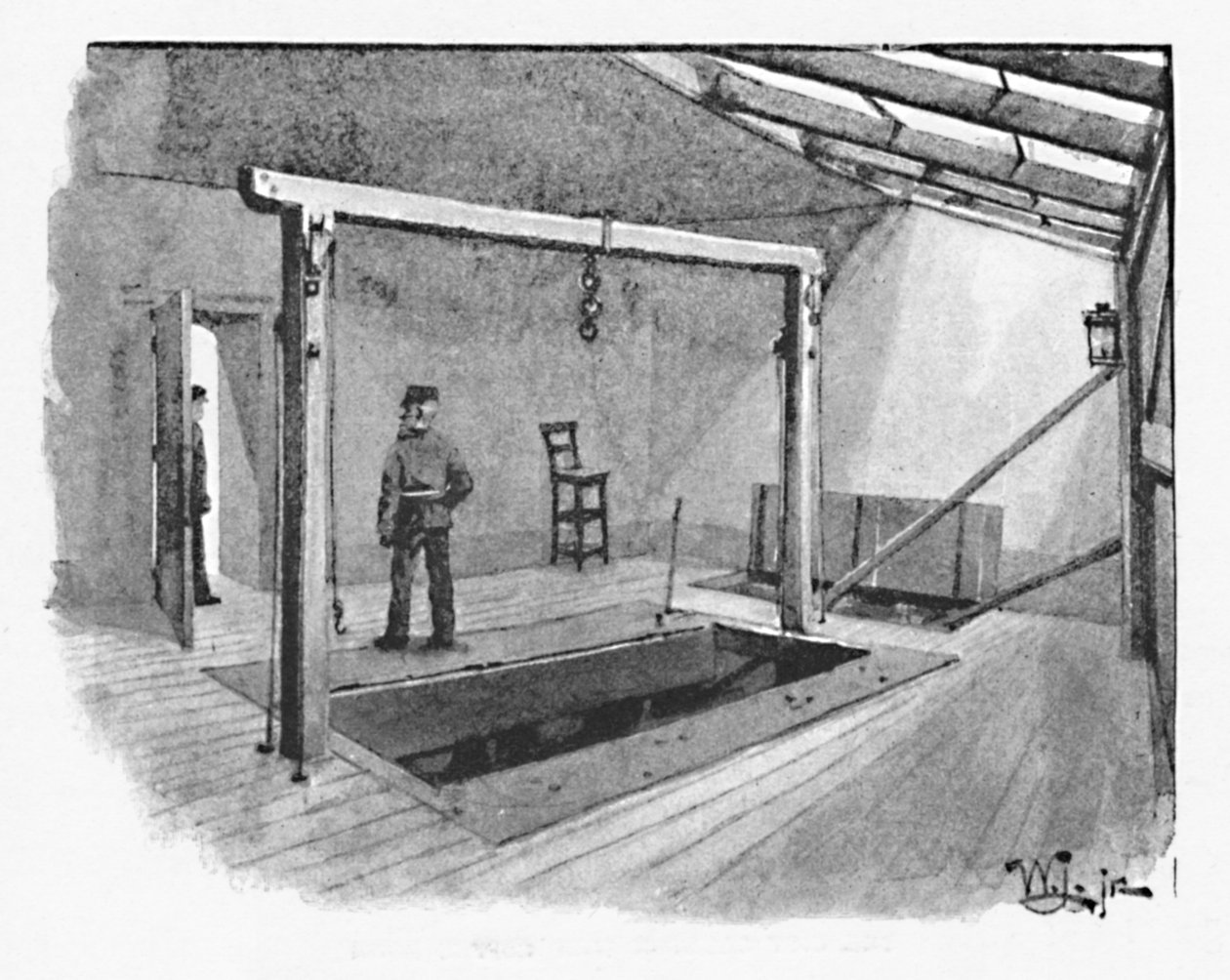 Newgate - De galg, 1891 door William Luker