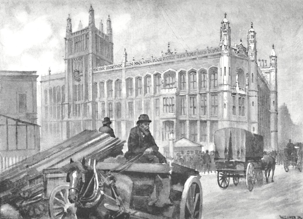 Het archiefkantoor, Fetter Lane, 1891 door William Luker