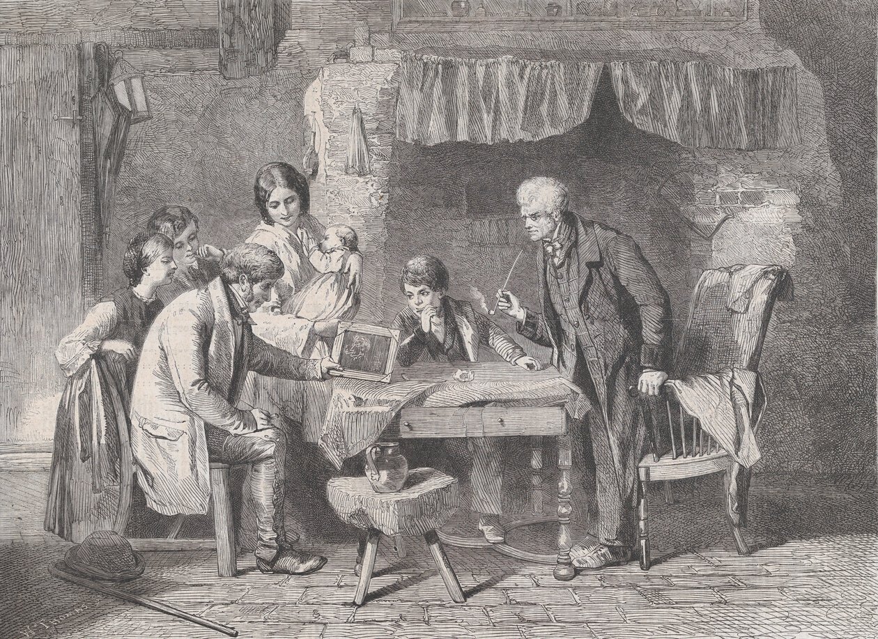 Portret van Grootvader, uit Illustrated London News, 4 januari 1862 door William Luson Thomas