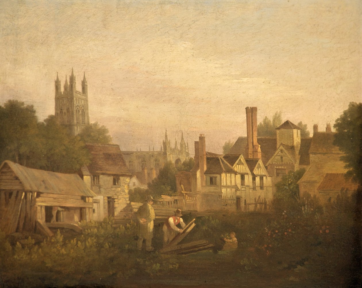 Gloucester vanuit het noordwesten, ca. 1820 door William Marlow