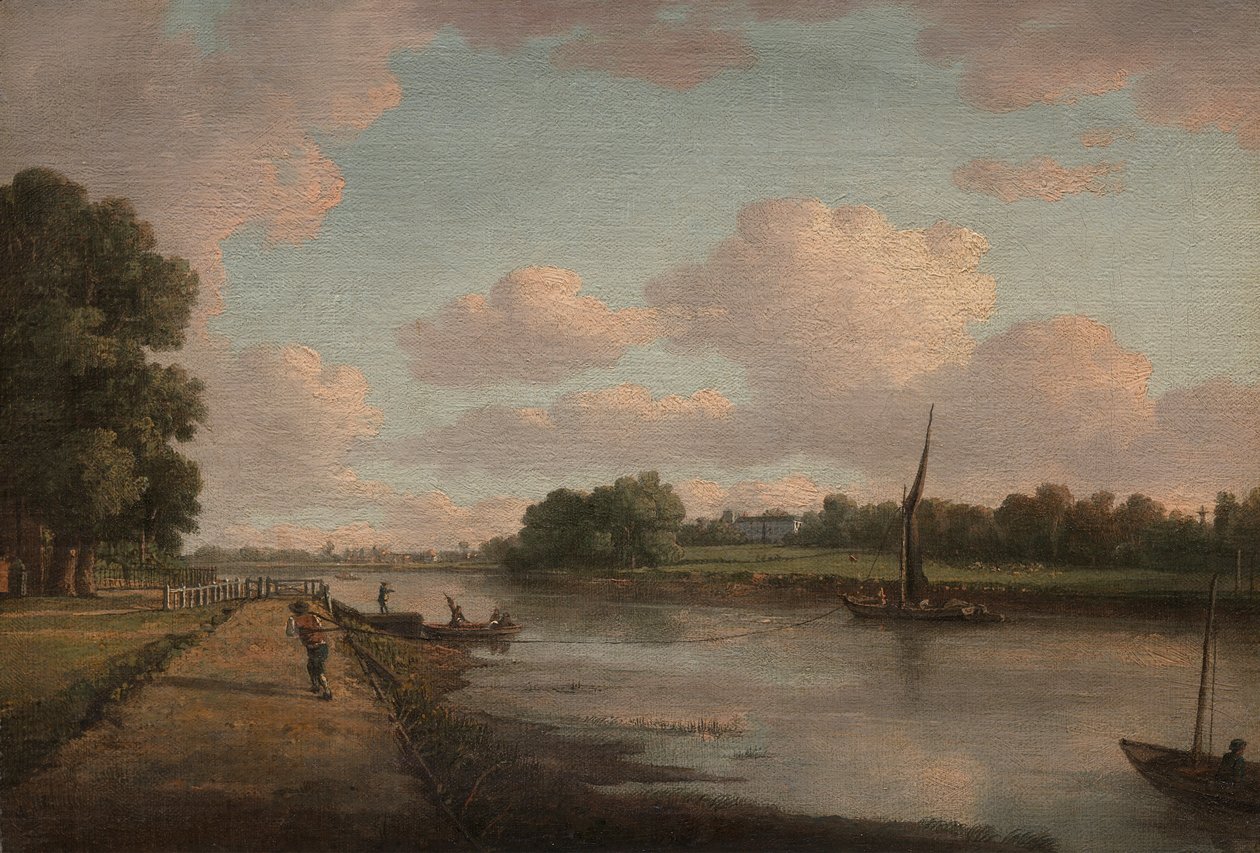 Uitzicht op de Rivier de Theems bij Richmond door William Marlow