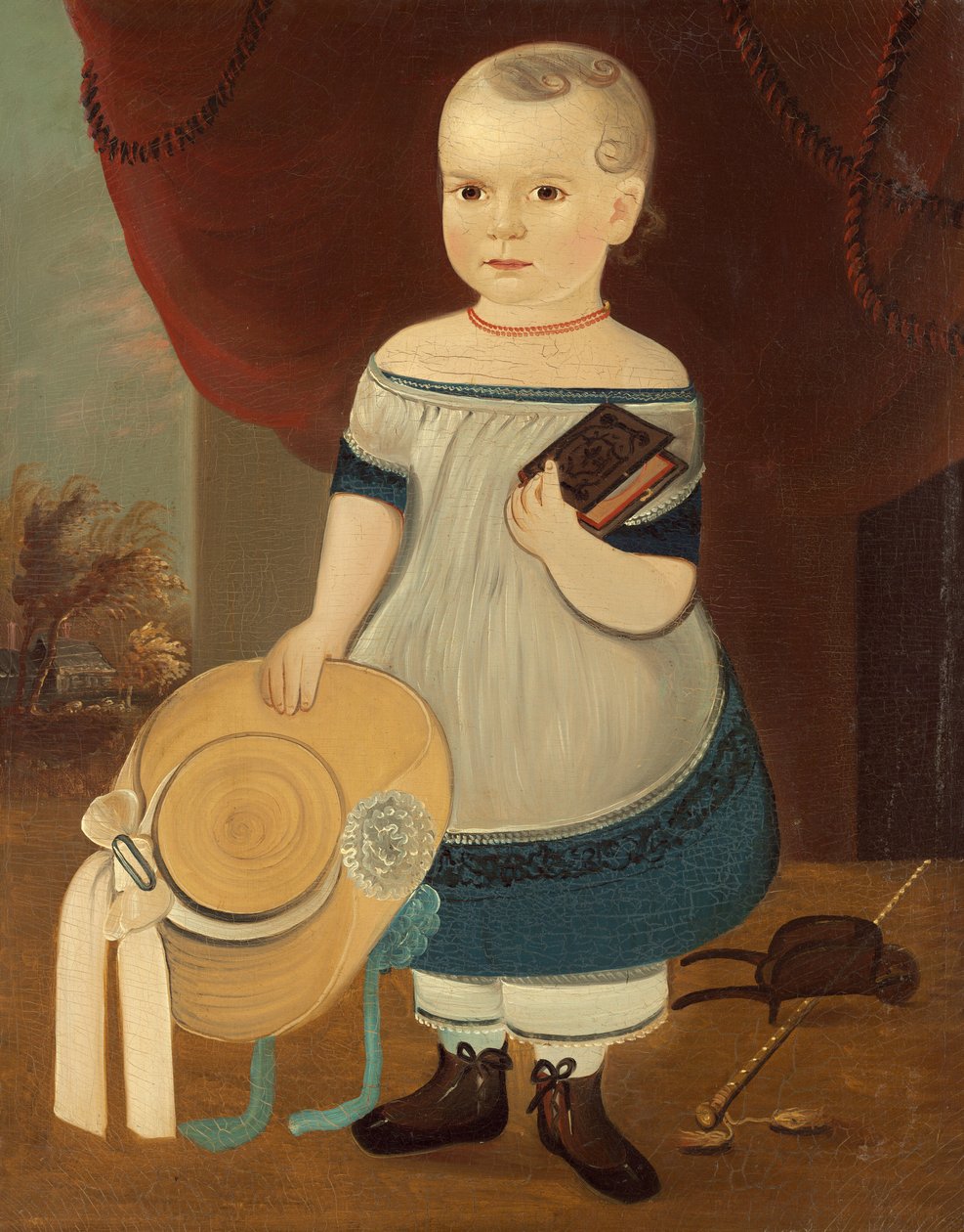 Kind met Strohoed, ca. 1846-1873 door William Matthew Prior