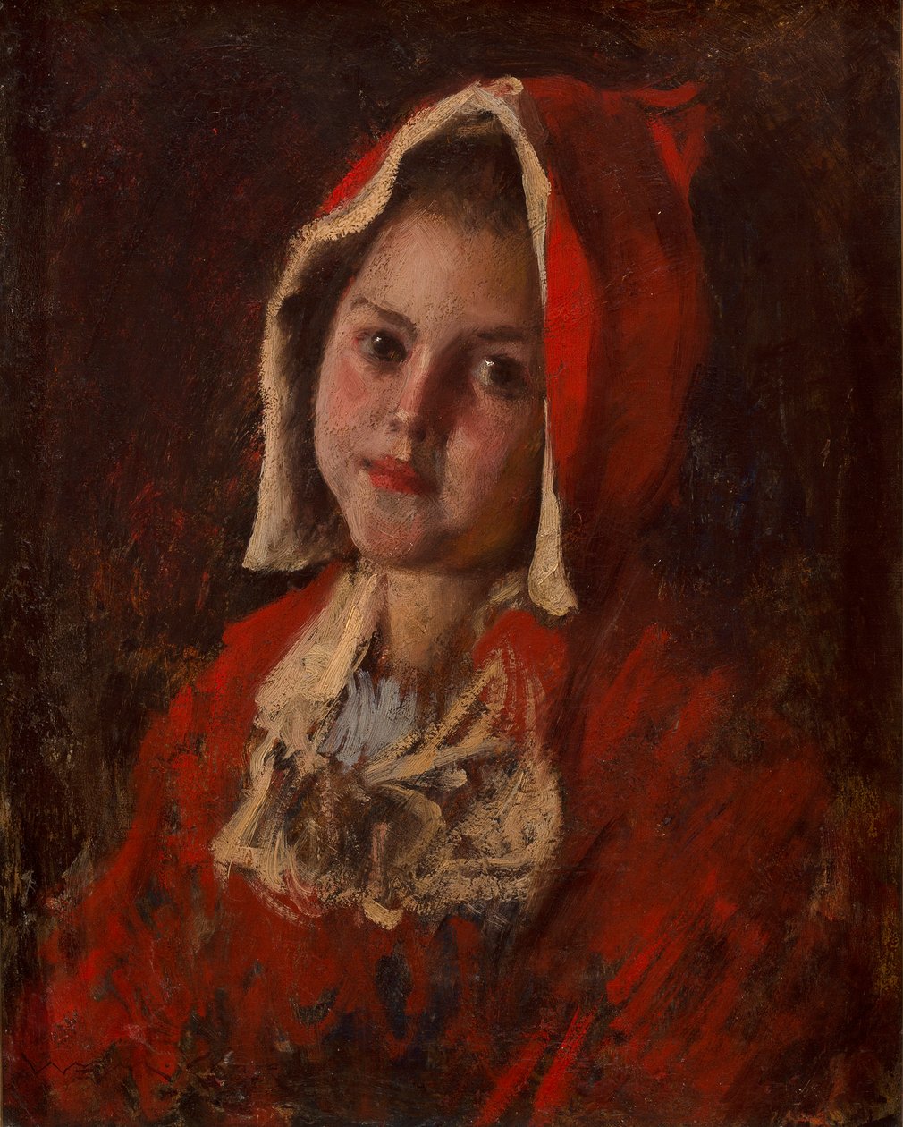 Roodkapje door William Merritt Chase