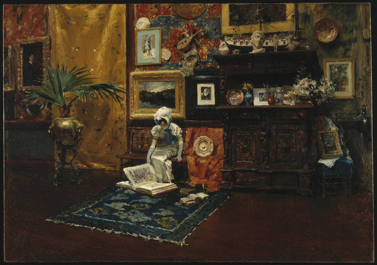 Atelierinterieur door William Merritt Chase