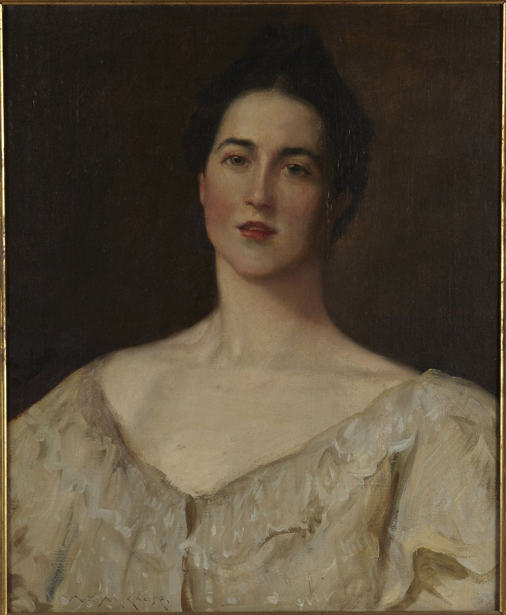 Het statige model door William Merritt Chase