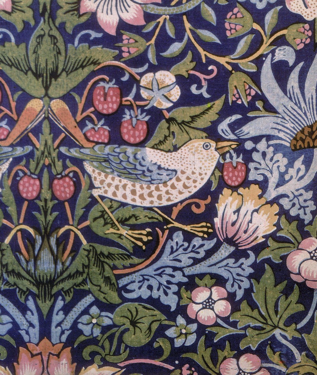 Strawberry Thief 1883: William Morris (1757-1827) Wandtapijt door William Morris