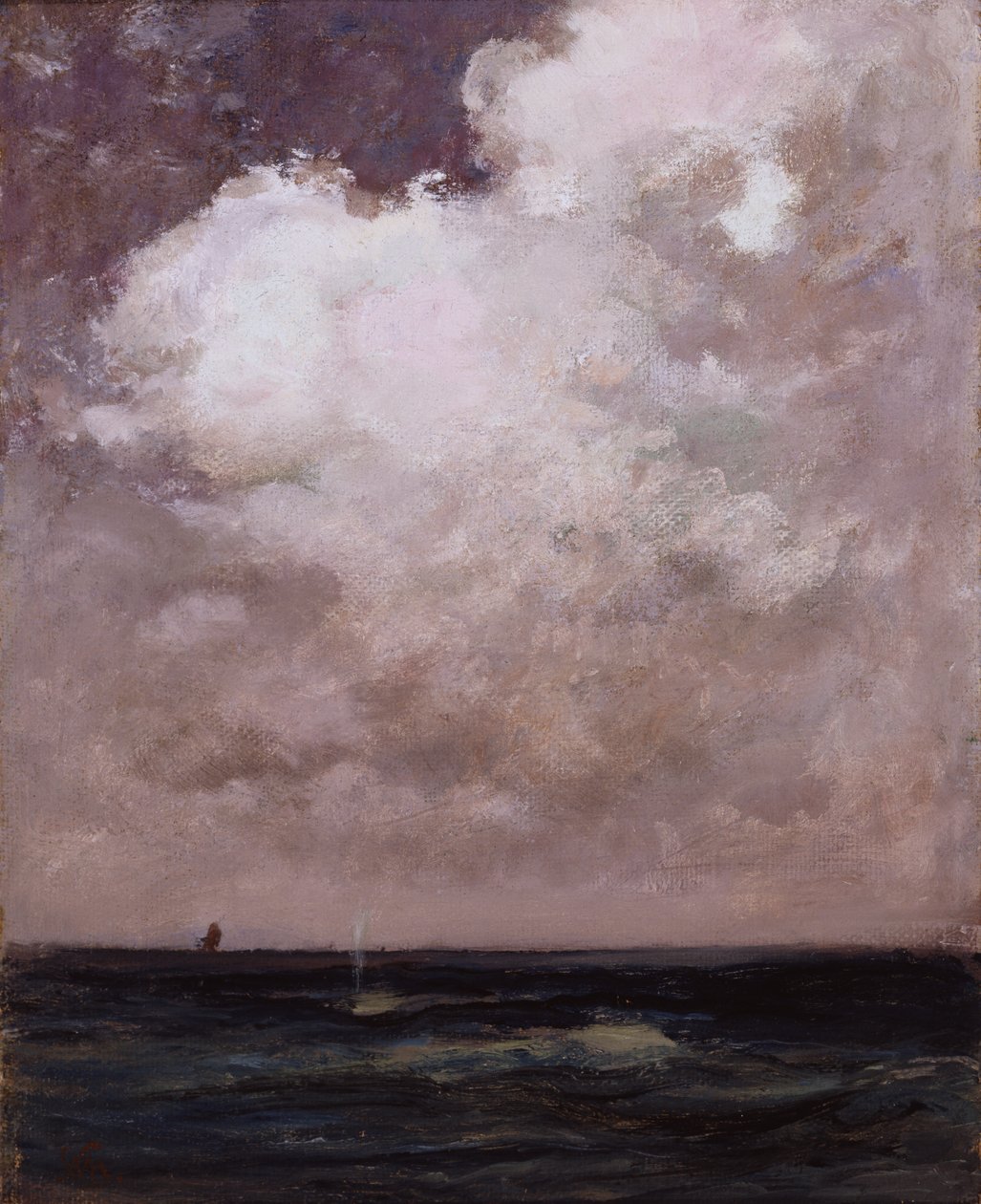 De spuitende walvis door William Morris Hunt