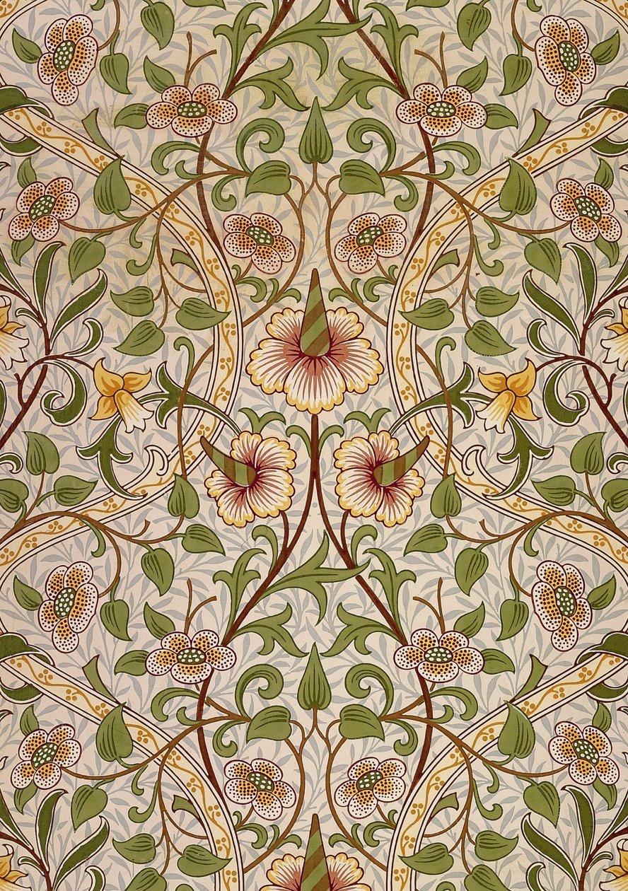 Decoratieve stof, 1876-1890 door William Morris Tapestry Works