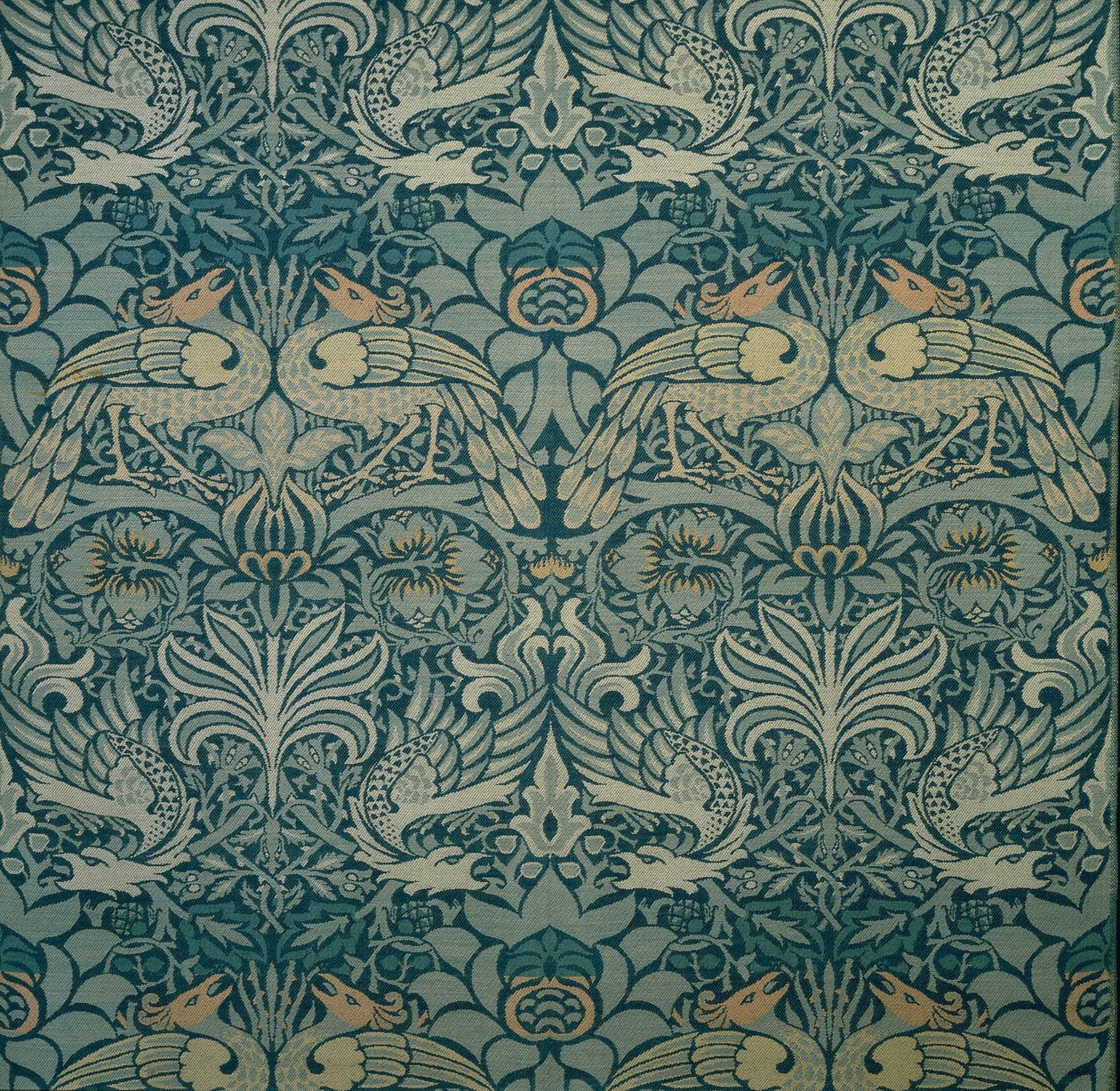 Decoratieve stof, 1876-1890 door William Morris Tapestry Works