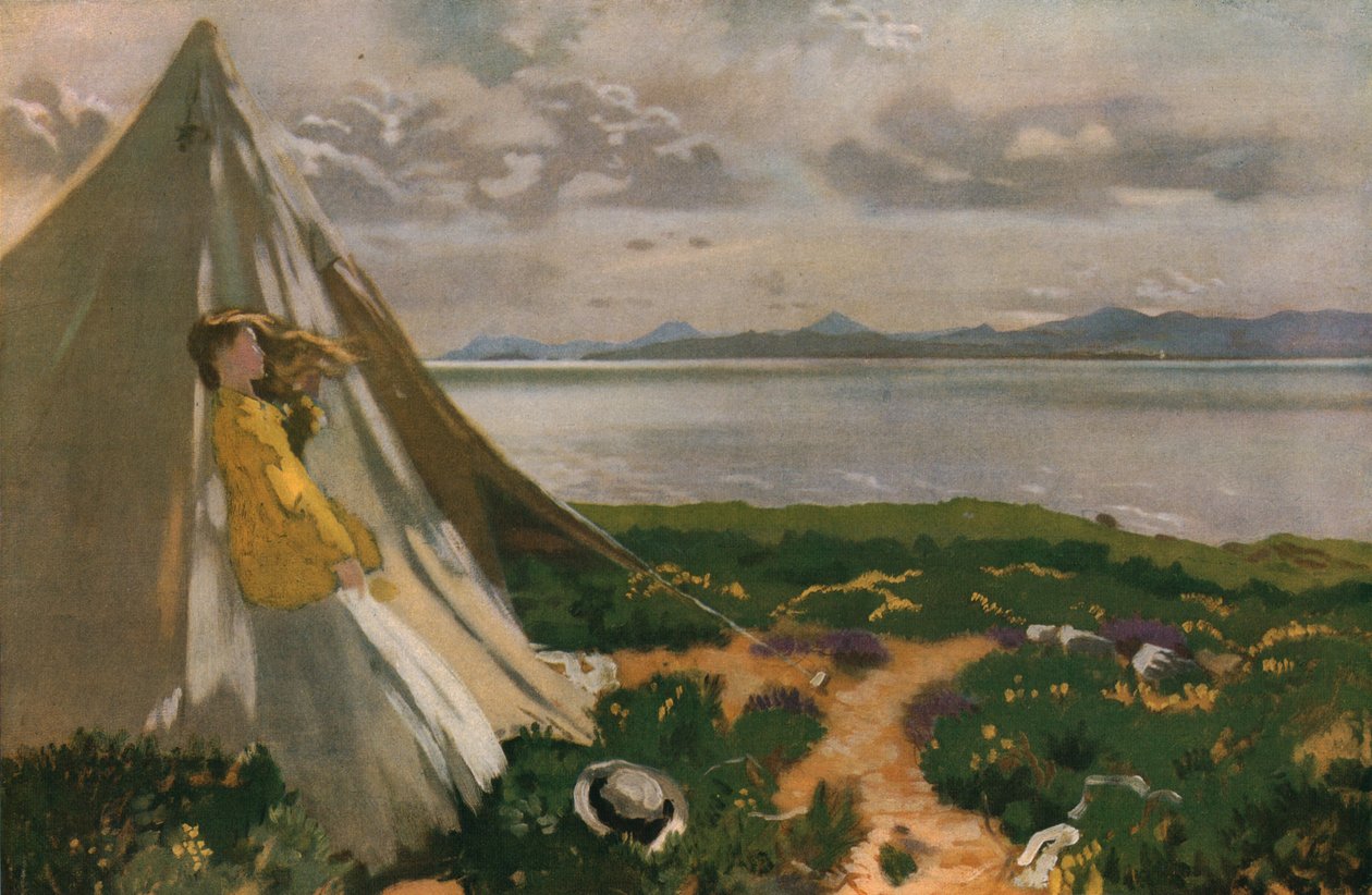 Een winderige dag: Howth Head, begin 20e eeuw, ca. 1930 door William Newenham Montague Orpen