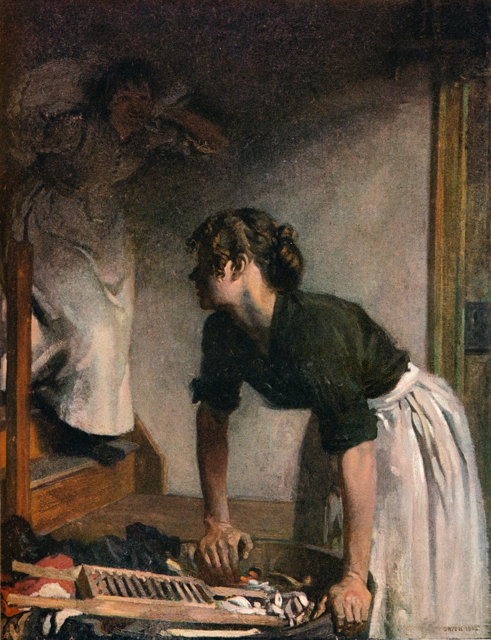 Het washuis, 1905, 1906 door William Newenham Montague Orpen