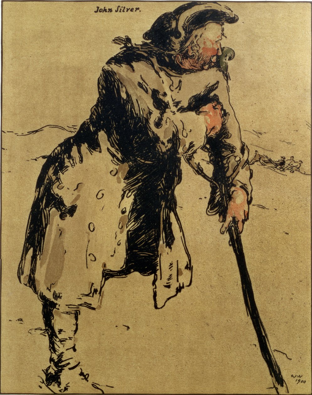 John Silver, illustratie uit 