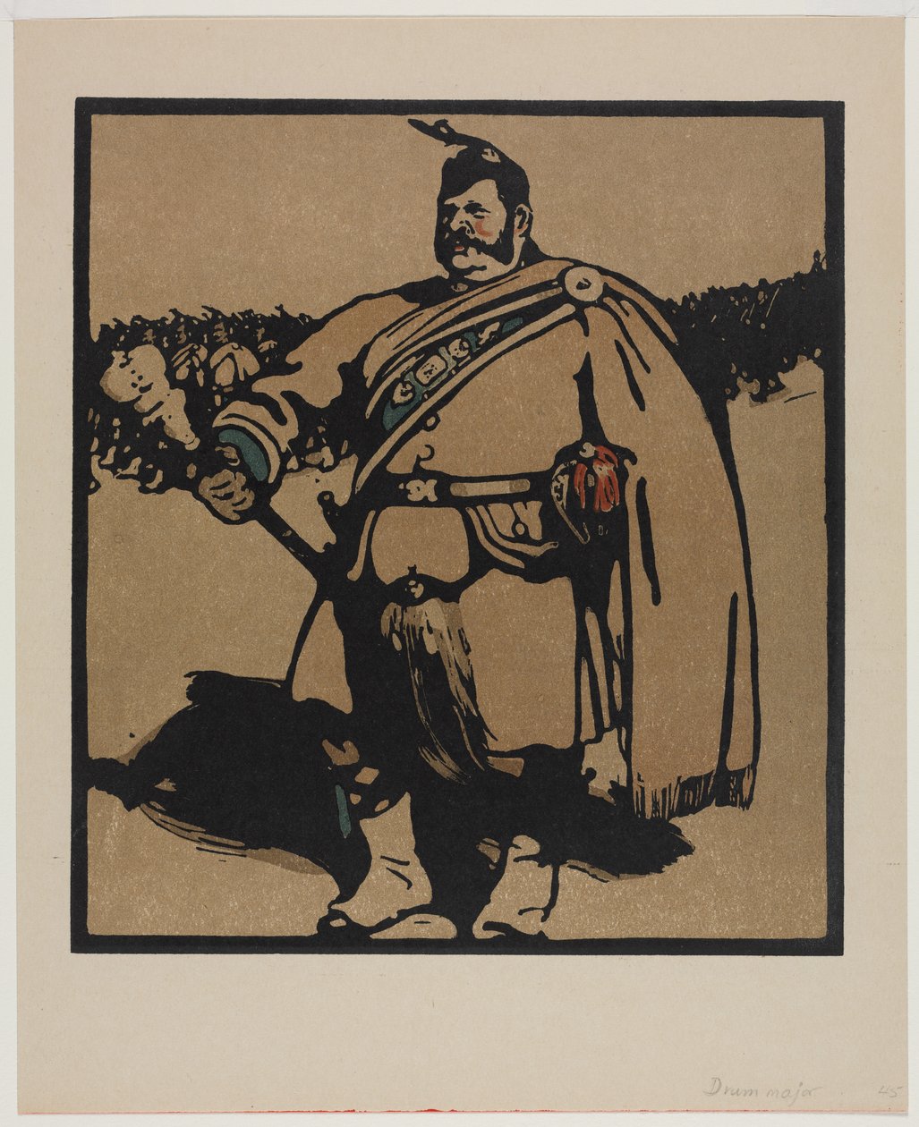 Londense types: De tamboer-majoor door William Nicholson