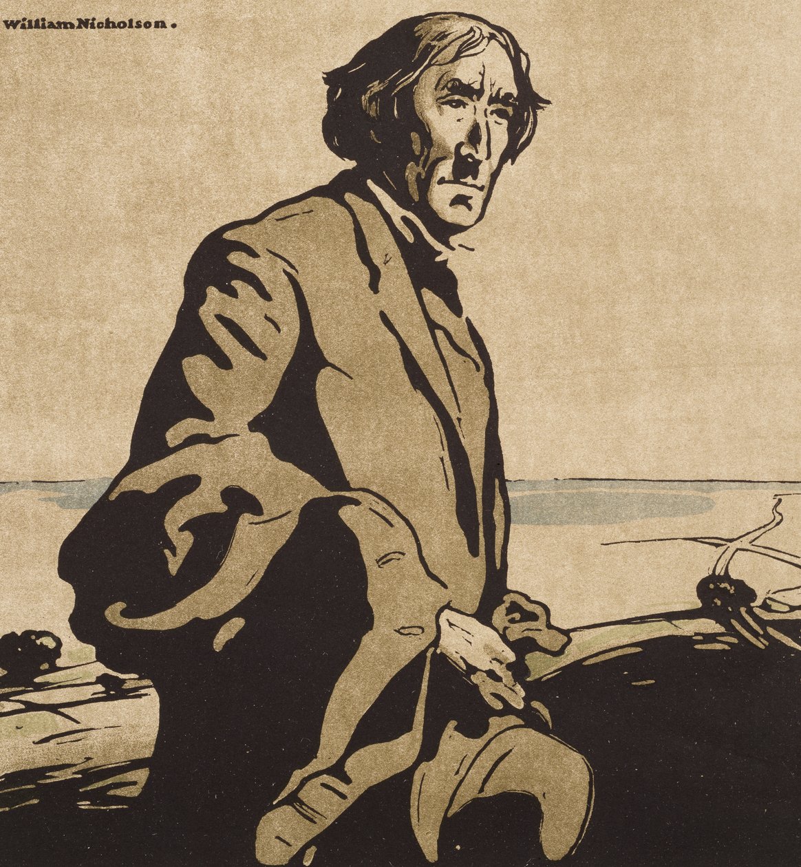 Portret van Sir Henry Irving, uit 