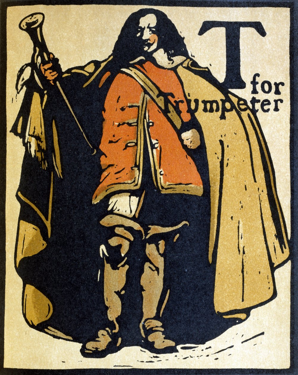 T is voor Trompetter, illustratie uit 