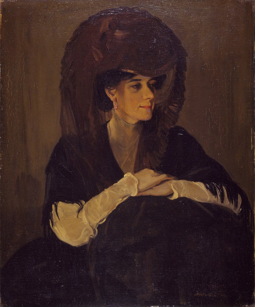 Het Bruine Sluier Portret van Mevrouw Harrington Mann, 1905 door William Nicholson
