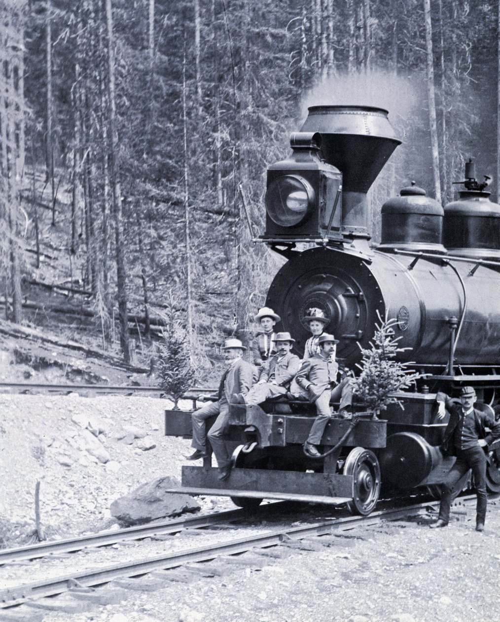 Canadese Spoorwegpioniers, circa 1890 - foto door Nottman door William Notman