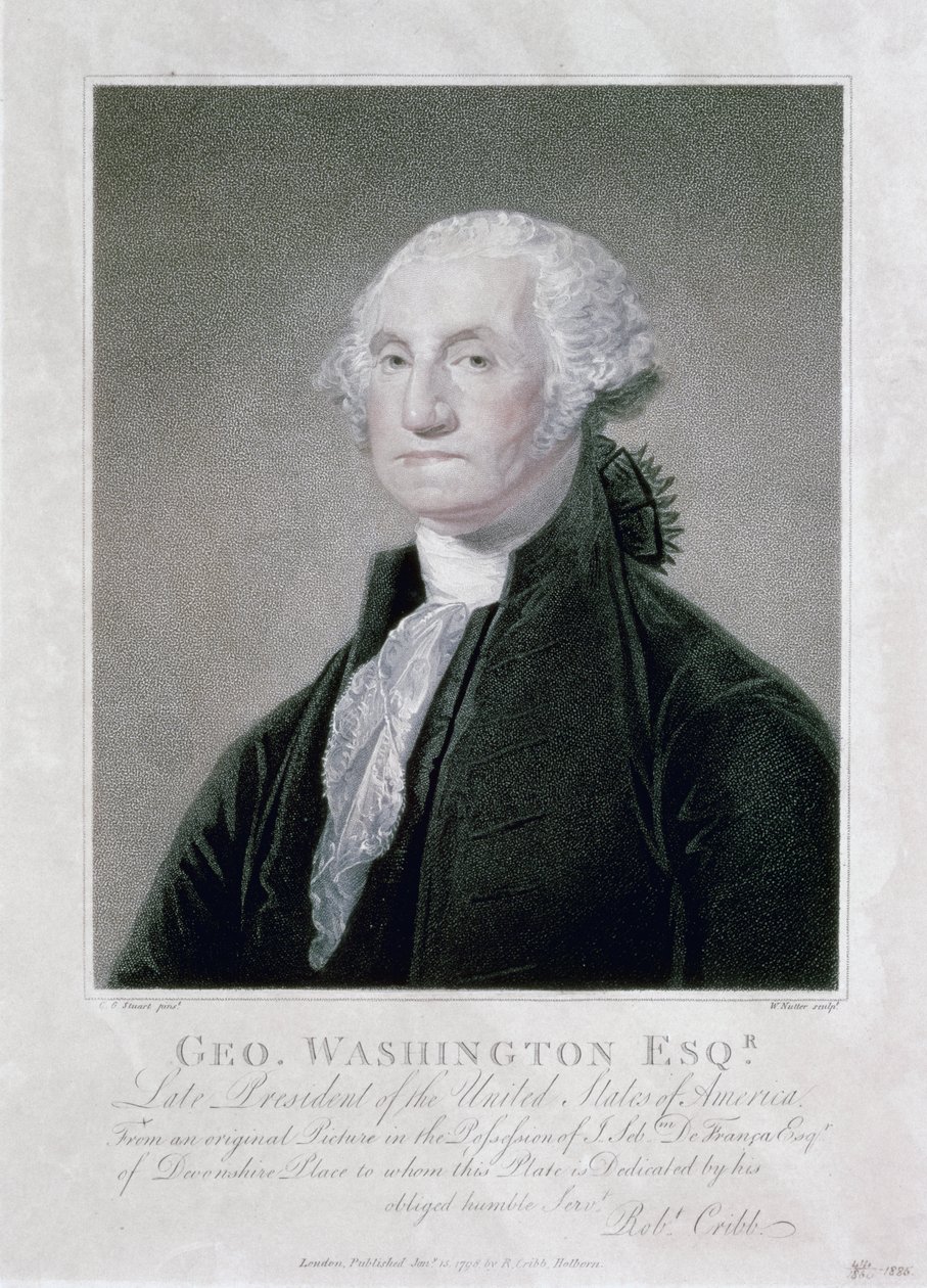 Portret van George Washington door William Nutter