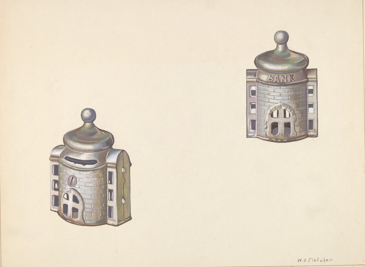 Byzantijnse Koepel Spaarpot, ca. 1938 door William O. Fletcher