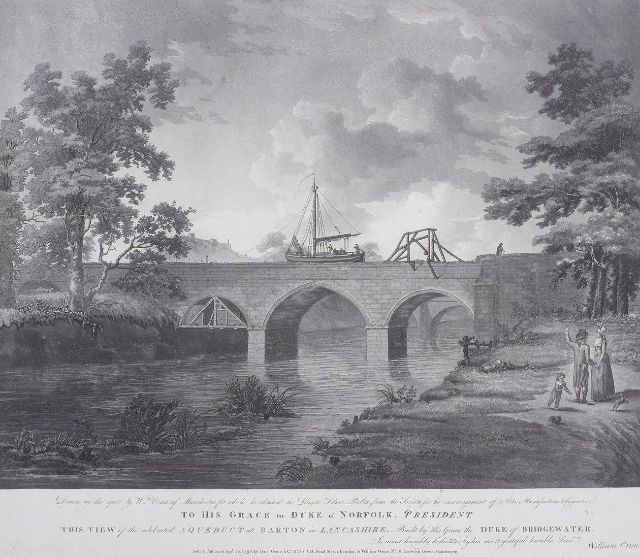 Het aquaduct bij Barton, nabij Manchester, 1793 door William Orme