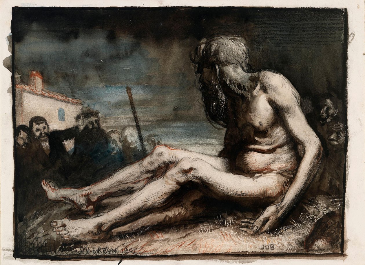 Job op de mesthoop door William Orpen