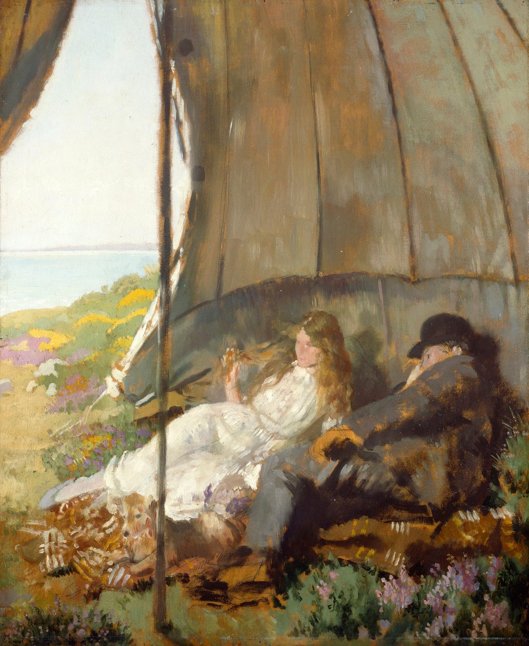 Kijkend naar de zee door William Orpen