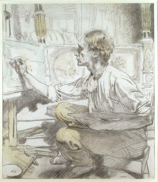 De meubel schilder c.1913 door William Orpen