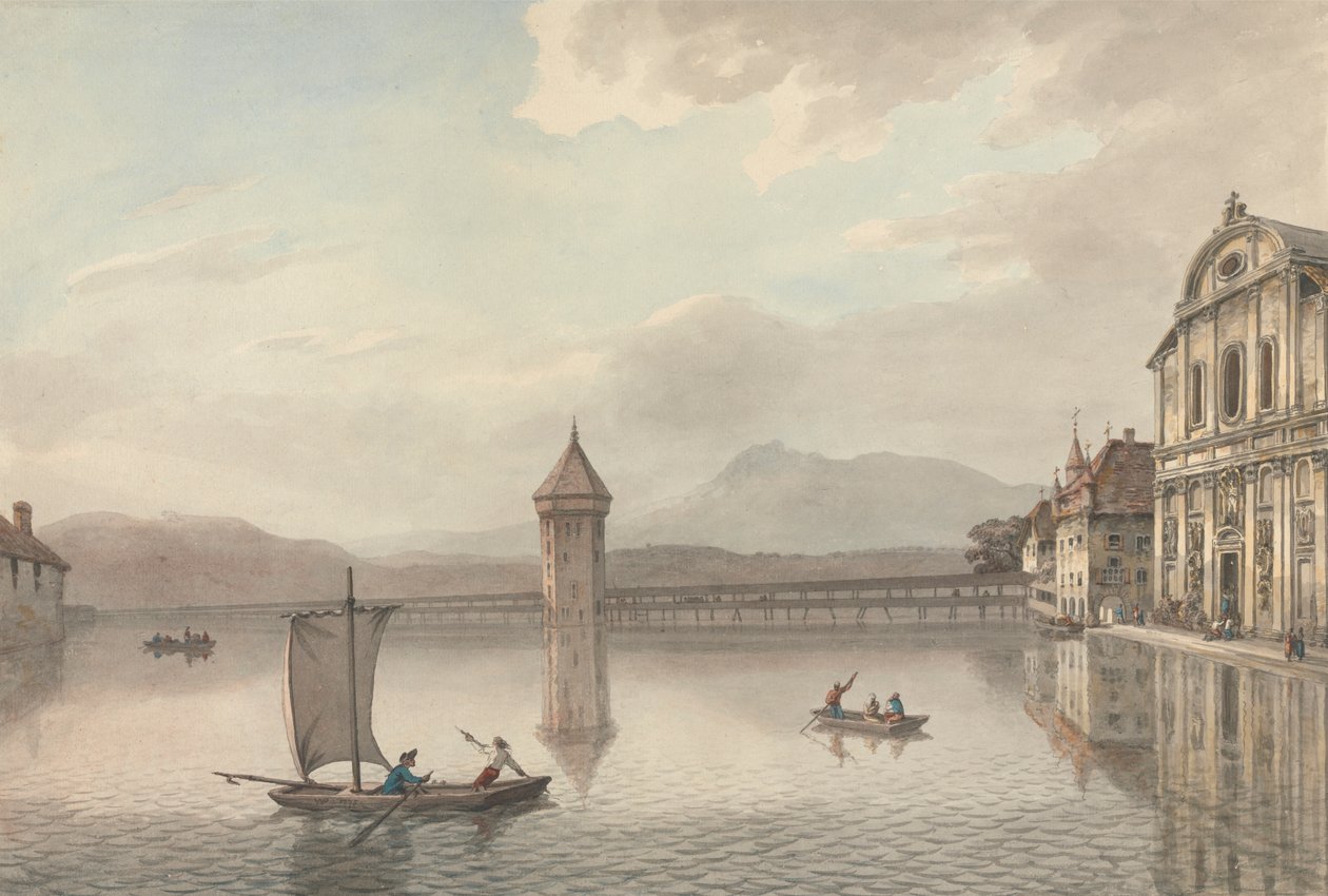 Een Zicht op Luzern door William Pars