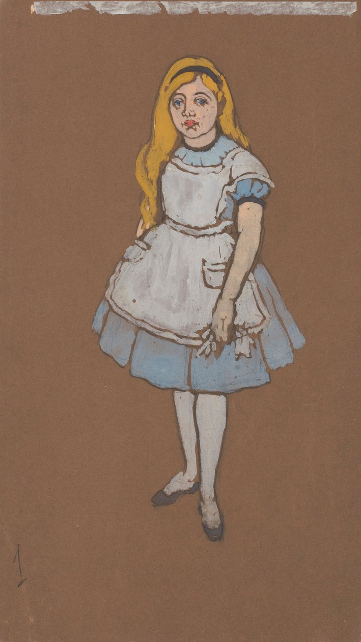 Alice (kostuumontwerp voor Alice-in-Wonderland, 1915) door William Penhallow Henderson
