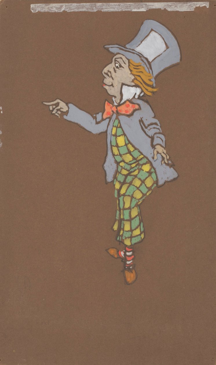 Mad Hatter (kostuumontwerp voor Alice-in-Wonderland, 1915) door William Penhallow Henderson