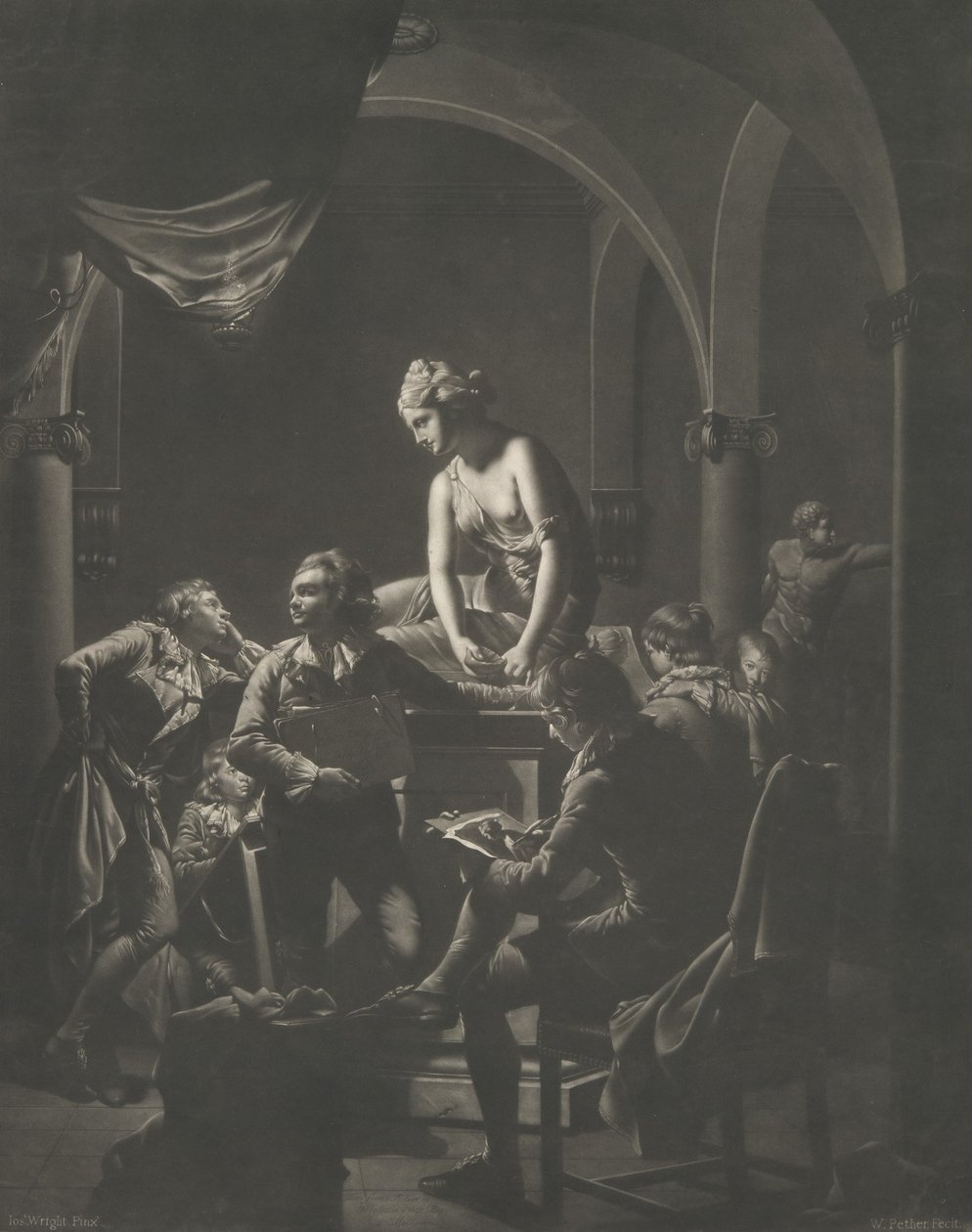Een Academie bij Lamplicht, 20 februari 1772 door William Pether