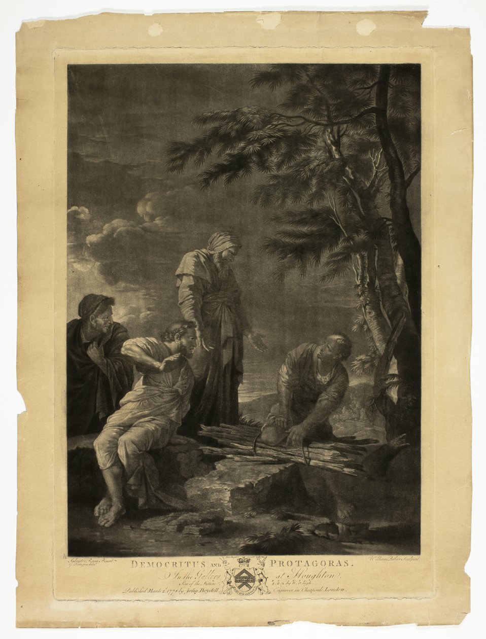 Democritus en Protagoras door William Pether